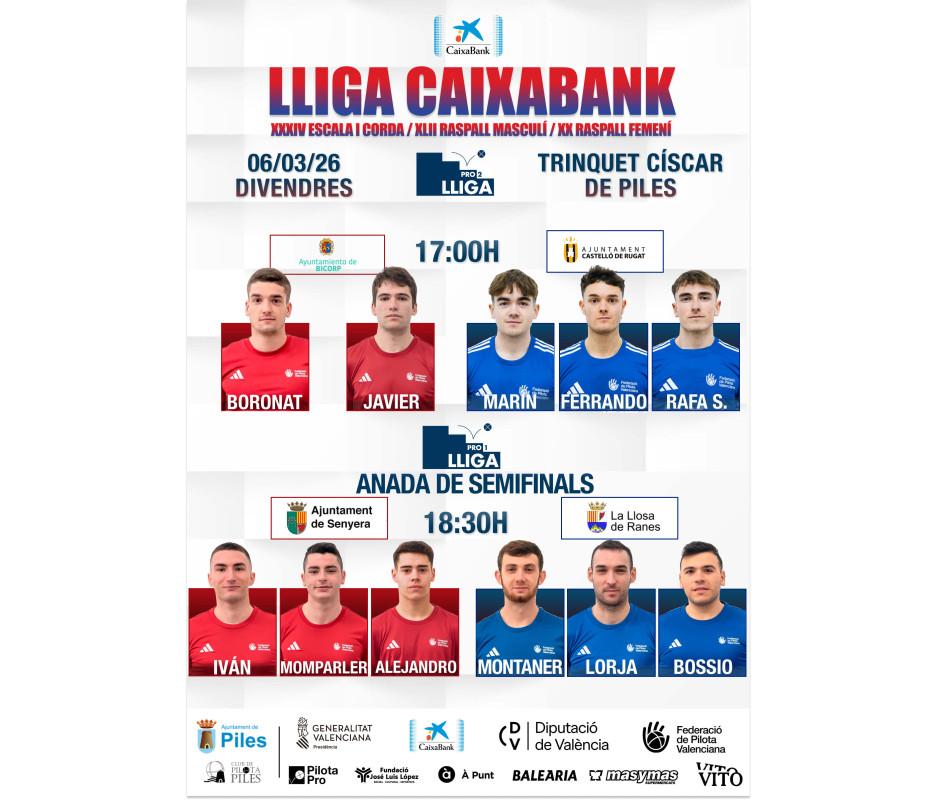 Semifinal Piles 06/03/26 Semifinal Piles 06/03/26