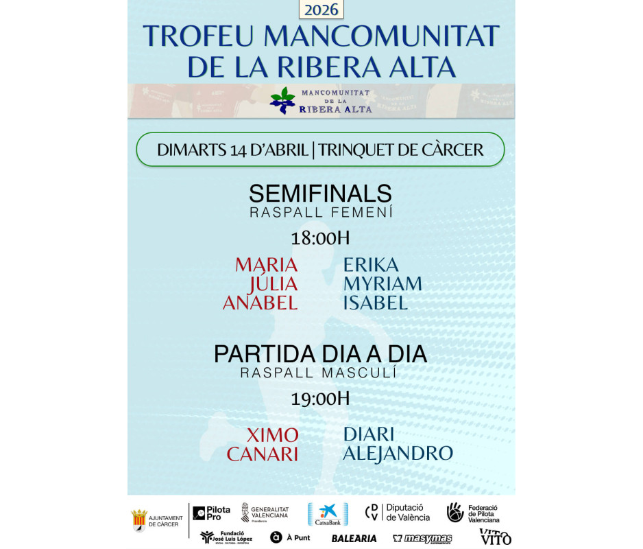 Semifinal 14/04/26 - Càrcer Semifinal 14/04/26 - Càrcer