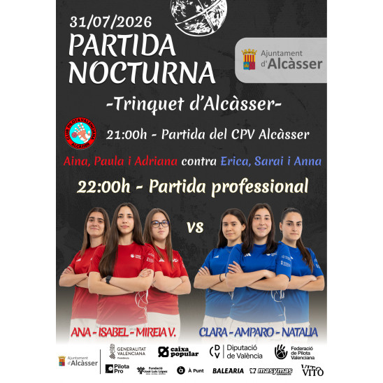 31/07/26 - Partida Nocturna - Alcàsser